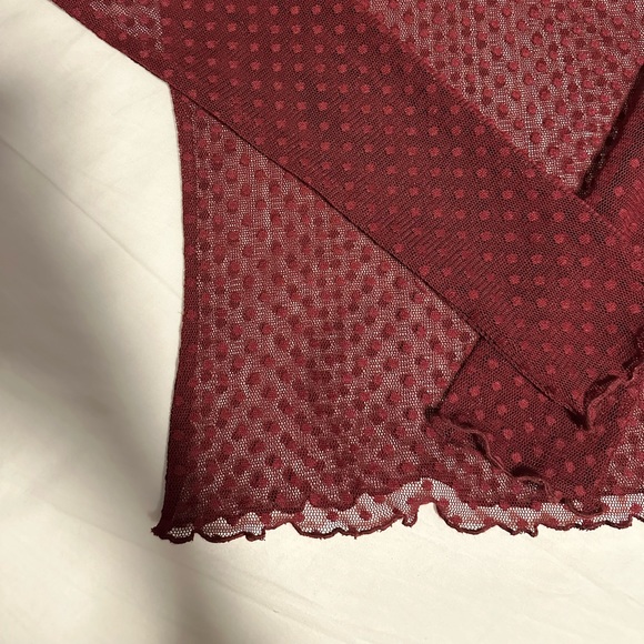 Red Mesh Long Sleeve - Picture 2 of 4